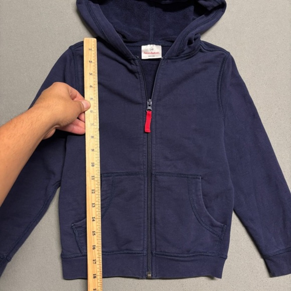 Hanna Andersson Kids' Navy Blue Zip-Up Hoodie 120 (US 6-7) - Picture 5 of 11